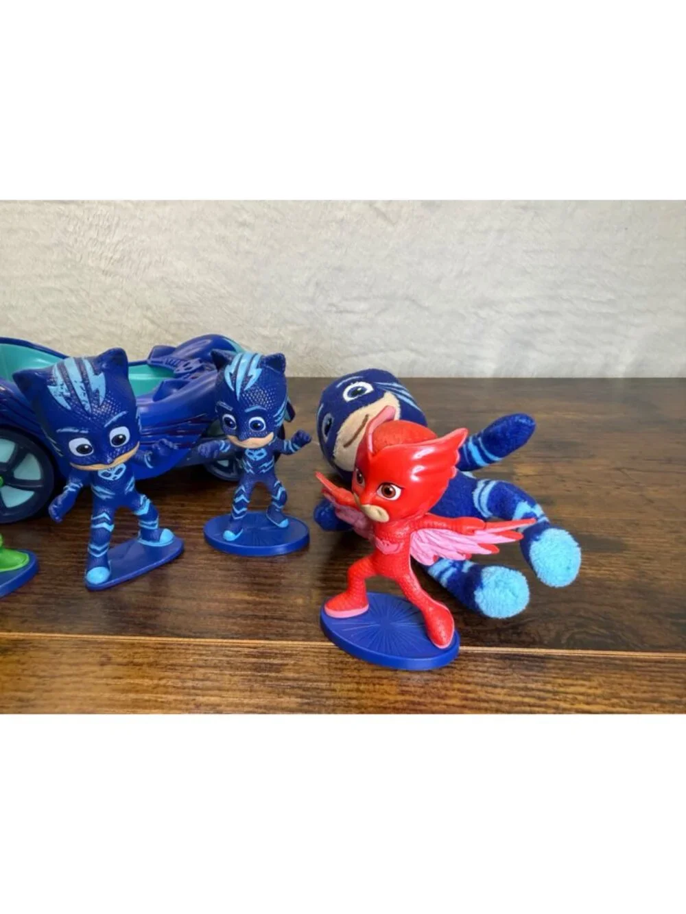 PJ Masks Catboy Car Toy Set With Figures & Plush - 7-Piece Play Bundle